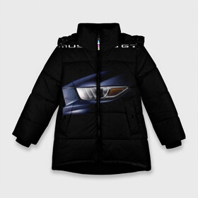Зимняя куртка для девочек 3D с принтом Ford Mustang GT 2 в Санкт-Петербурге, ткань верха — 100% полиэстер; подклад — 100% полиэстер, утеплитель — 100% полиэстер. | длина ниже бедра, удлиненная спинка, воротник стойка и отстегивающийся капюшон. Есть боковые карманы с листочкой на кнопках, утяжки по низу изделия и внутренний карман на молнии. 

Предусмотрены светоотражающий принт на спинке, радужный светоотражающий элемент на пуллере молнии и на резинке для утяжки. | cobra | ford | gt | mustang | shelby