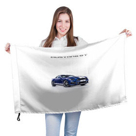 Флаг 3D с принтом Ford Mustang GT 3 в Санкт-Петербурге, 100% полиэстер | плотность ткани — 95 г/м2, размер — 67 х 109 см. Принт наносится с одной стороны | ford | gt | mustang | shelby | мустанг | форд | шэлби