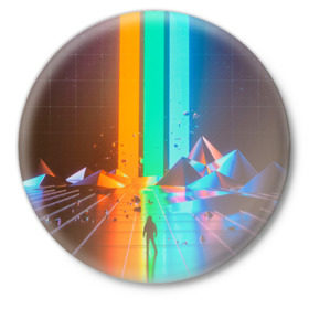 Значок с принтом Imagine Dragons в Санкт-Петербурге,  металл | круглая форма, металлическая застежка в виде булавки | rock | имэджн драгонз | рок
