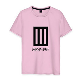 Мужская футболка хлопок с принтом Paramore в Санкт-Петербурге, 100% хлопок | прямой крой, круглый вырез горловины, длина до линии бедер, слегка спущенное плечо. | 