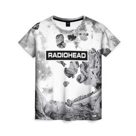 Женская футболка 3D с принтом Radiohead 8 в Санкт-Петербурге, 100% полиэфир ( синтетическое хлопкоподобное полотно) | прямой крой, круглый вырез горловины, длина до линии бедер | radiohead | радиохэд | том йорк