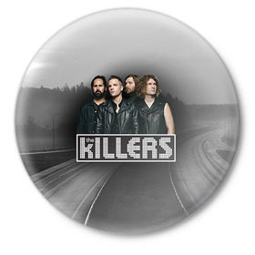 Значок с принтом The Killers 9 в Санкт-Петербурге,  металл | круглая форма, металлическая застежка в виде булавки | Тематика изображения на принте: the killers
