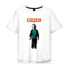 Мужская футболка хлопок Oversize с принтом ИГНОР в Санкт-Петербурге, 100% хлопок | свободный крой, круглый ворот, “спинка” длиннее передней части | арт | бэнкси | граффити | поп арт | стрит арт