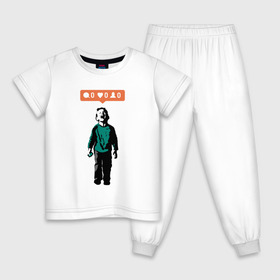 Детская пижама хлопок с принтом ИГНОР в Санкт-Петербурге, 100% хлопок |  брюки и футболка прямого кроя, без карманов, на брюках мягкая резинка на поясе и по низу штанин
 | арт | бэнкси | граффити | поп арт | стрит арт