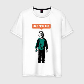 Мужская футболка хлопок с принтом ИГНОР в Санкт-Петербурге, 100% хлопок | прямой крой, круглый вырез горловины, длина до линии бедер, слегка спущенное плечо. | арт | бэнкси | граффити | поп арт | стрит арт