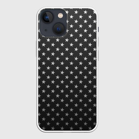 Чехол для iPhone 13 mini с принтом Black Milk Stars Black в Санкт-Петербурге,  |  | black | black milk | club | party | pattern | star | stars | вечеринка | геометрия | дизайн | звезда | звездная | звёзды | клуб | мода | путешествие | текстура | узор | чёрная