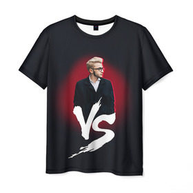 Мужская футболка 3D с принтом Versus battle 5 в Санкт-Петербурге, 100% полиэфир | прямой крой, круглый вырез горловины, длина до линии бедер | versus battle | версус батл | русский рэп | рэп | рэп баттл