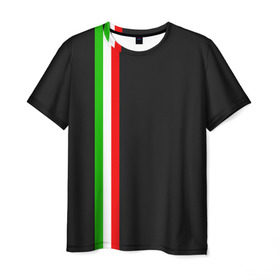 Мужская футболка 3D с принтом Black Milk Italiano в Санкт-Петербурге, 100% полиэфир | прямой крой, круглый вырез горловины, длина до линии бедер | Тематика изображения на принте: flag | italian | италия | итальянский | страна | страны | триколор | флаг