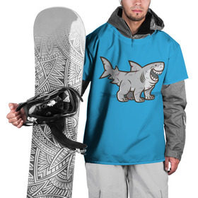 Накидка на куртку 3D с принтом Акула мутант 5 в Санкт-Петербурге, 100% полиэстер |  | Тематика изображения на принте: акула | детям | лапы | мутант | рисунок