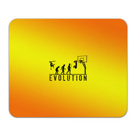 Коврик прямоугольный с принтом Эволюция баскетбола в Санкт-Петербурге, натуральный каучук | размер 230 х 185 мм; запечатка лицевой стороны | basketball | evolution | желтый | обезьяна человек | оранжевый | эволюция