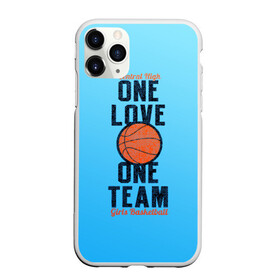 Чехол для iPhone 11 Pro Max матовый с принтом Одна любовь одна команда в Санкт-Петербурге, Силикон |  | basketball | love | team | мяч