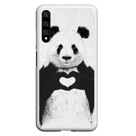 Чехол для Honor 20 с принтом Panda heart в Санкт-Петербурге, Силикон | Область печати: задняя сторона чехла, без боковых панелей | heart | panda | арт | клевый | красивый | панда | рисунок | сердце