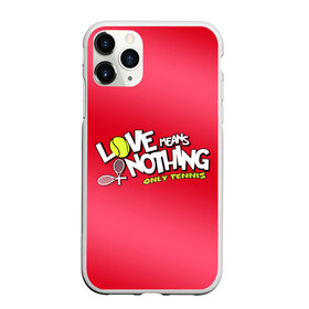 Чехол для iPhone 11 Pro матовый с принтом Love means nothing only tennis в Санкт-Петербурге, Силикон |  | Тематика изображения на принте: большой | большой теннис | любовь ничего не значит только большой теннис | теннис