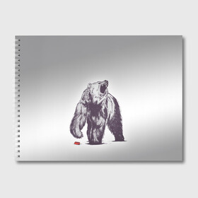 Альбом для рисования с принтом Медведь наступил на лего в Санкт-Петербурге, 100% бумага
 | матовая бумага, плотность 200 мг. | зверь | косолапый | лего | медведь | мишка | рев