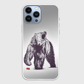 Чехол для iPhone 13 Pro Max с принтом Медведь наступил на лего в Санкт-Петербурге,  |  | Тематика изображения на принте: зверь | косолапый | лего | медведь | мишка | рев