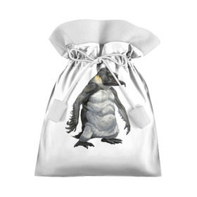 Подарочный 3D мешок с принтом Пингвинопитек в Санкт-Петербурге, 100% полиэстер | Размер: 29*39 см | лженаука | пингвин