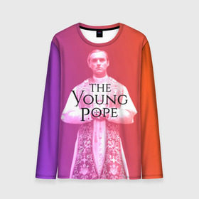 Мужской лонгслив 3D с принтом The Young Pope в Санкт-Петербурге, 100% полиэстер | длинные рукава, круглый вырез горловины, полуприлегающий силуэт | Тематика изображения на принте: young pope | джуд | лоу | молодой папа