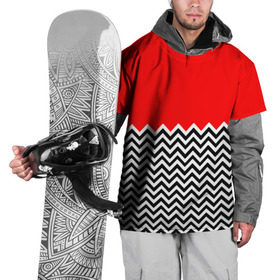 Накидка на куртку 3D с принтом Твин Пикс в Санкт-Петербурге, 100% полиэстер |  | twin peaks | абстракция | агент купер | геометрия | девид линч | красная комната | лес | лора палмер | полосы | совы | текстура | туман | узор