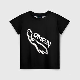 Детская футболка 3D с принтом Omen в Санкт-Петербурге, 100% гипоаллергенный полиэфир | прямой крой, круглый вырез горловины, длина до линии бедер, чуть спущенное плечо, ткань немного тянется | Тематика изображения на принте: omen | омен