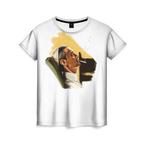 Женская футболка 3D с принтом The Young Pope в Санкт-Петербурге, 100% полиэфир ( синтетическое хлопкоподобное полотно) | прямой крой, круглый вырез горловины, длина до линии бедер | young pope | джуд | лоу | молодой папа