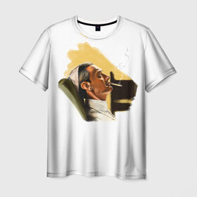 Мужская футболка 3D с принтом The Young Pope в Санкт-Петербурге, 100% полиэфир | прямой крой, круглый вырез горловины, длина до линии бедер | young pope | джуд | лоу | молодой папа