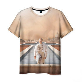 Мужская футболка 3D с принтом Италия в Санкт-Петербурге, 100% полиэфир | прямой крой, круглый вырез горловины, длина до линии бедер | Тематика изображения на принте: young pope | джуд | лоу | молодой папа