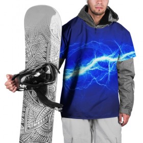 Накидка на куртку 3D с принтом electricity в Санкт-Петербурге, 100% полиэстер |  | молния | разряд | электричество
