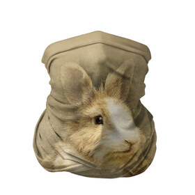 Бандана-труба 3D с принтом Кролик в Санкт-Петербурге, 100% полиэстер, ткань с особыми свойствами — Activecool | плотность 150‒180 г/м2; хорошо тянется, но сохраняет форму | грызун | животные | заяц | кролик | мордочка | природа | пушистый | уши