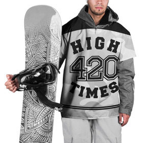 Накидка на куртку 3D с принтом High Times 420 Camo в Санкт-Петербурге, 100% полиэстер |  | camouflage | камо | камуфляж