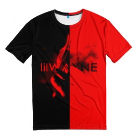 Мужская футболка 3D с принтом Lil Wayne 4 в Санкт-Петербурге, 100% полиэфир | прямой крой, круглый вырез горловины, длина до линии бедер | 