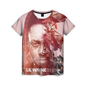 Женская футболка 3D с принтом Lil Wayne 7 в Санкт-Петербурге, 100% полиэфир ( синтетическое хлопкоподобное полотно) | прямой крой, круглый вырез горловины, длина до линии бедер | 