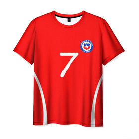 Мужская футболка 3D с принтом Chile в Санкт-Петербурге, 100% полиэфир | прямой крой, круглый вырез горловины, длина до линии бедер | alexis | chile | санчес алексис | сборная чили | футбол