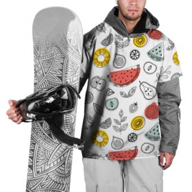Накидка на куртку 3D с принтом Летний микс в Санкт-Петербурге, 100% полиэстер |  | ананас | апельсин | арбуз | груша | еда | клубника | лето | листья | минимализм | персик | раскраска | фрукты | ягоды