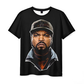 Мужская футболка 3D с принтом Ice Cube 1 в Санкт-Петербурге, 100% полиэфир | прямой крой, круглый вырез горловины, длина до линии бедер | ice cube | oshea jackson | rap | айс кьюб | гангста рэп | о’ши дже́ксон | рэп