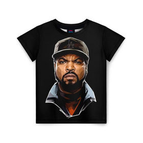 Детская футболка 3D с принтом Ice Cube 1 в Санкт-Петербурге, 100% гипоаллергенный полиэфир | прямой крой, круглый вырез горловины, длина до линии бедер, чуть спущенное плечо, ткань немного тянется | Тематика изображения на принте: ice cube | oshea jackson | rap | айс кьюб | гангста рэп | о’ши дже́ксон | рэп