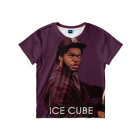 Детская футболка 3D с принтом Ice Cube 5 в Санкт-Петербурге, 100% гипоаллергенный полиэфир | прямой крой, круглый вырез горловины, длина до линии бедер, чуть спущенное плечо, ткань немного тянется | ice cube | oshea jackson | rap | айс кьюб | гангста рэп | о’ши дже́ксон | рэп