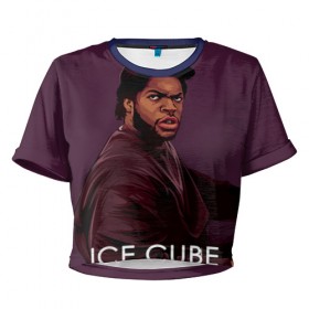 Женская футболка 3D укороченная с принтом Ice Cube 5 в Санкт-Петербурге, 100% полиэстер | круглая горловина, длина футболки до линии талии, рукава с отворотами | ice cube | oshea jackson | rap | айс кьюб | гангста рэп | о’ши дже́ксон | рэп