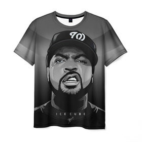 Мужская футболка 3D с принтом Ice Cube 2 в Санкт-Петербурге, 100% полиэфир | прямой крой, круглый вырез горловины, длина до линии бедер | ice cube | oshea jackson | rap | айс кьюб | гангста рэп | о’ши дже́ксон | рэп