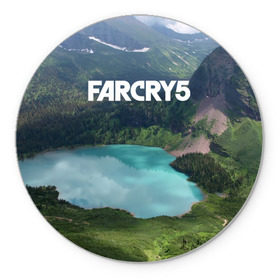 Коврик круглый с принтом Far Cry 5 в Санкт-Петербурге, резина и полиэстер | круглая форма, изображение наносится на всю лицевую часть | far cry | far cry 5 | фар край