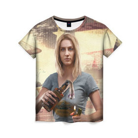 Женская футболка 3D с принтом Фар Край 5 в Санкт-Петербурге, 100% полиэфир ( синтетическое хлопкоподобное полотно) | прямой крой, круглый вырез горловины, длина до линии бедер | far cry | far cry 5 | фар край