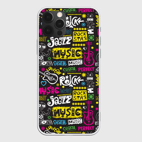 Чехол для iPhone 12 Pro Max с принтом музыка в Санкт-Петербурге, Силикон |  | гитара | джаз | музыка | паттерн | рок | узор