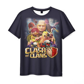 Мужская футболка 3D с принтом Clash of clans 2 в Санкт-Петербурге, 100% полиэфир | прямой крой, круглый вырез горловины, длина до линии бедер | Тематика изображения на принте: clash of clans | игры | клэш оф кланс