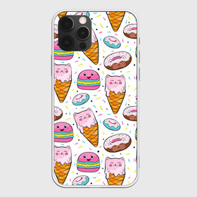 Чехол для iPhone 12 Pro Max с принтом Сладкие котики в Санкт-Петербурге, Силикон |  | конфетти | котики | мороженое | пломбир | пончики | рожок