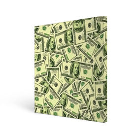 Холст квадратный с принтом Benjamin Franklin в Санкт-Петербурге, 100% ПВХ |  | 3d | benjamin franklin | америка | богатство | валюта | денежные купюры | деньги | доллар | зеленые | сша | текстуры