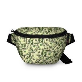 Поясная сумка 3D с принтом Benjamin Franklin в Санкт-Петербурге, 100% полиэстер | плотная ткань, ремень с регулируемой длиной, внутри несколько карманов для мелочей, основное отделение и карман с обратной стороны сумки застегиваются на молнию | 3d | benjamin franklin | америка | богатство | валюта | денежные купюры | деньги | доллар | зеленые | сша | текстуры