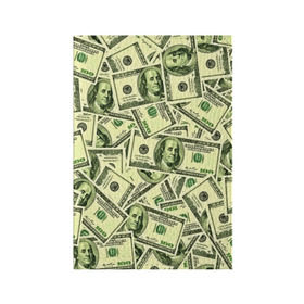 Обложка для паспорта матовая кожа с принтом Benjamin Franklin в Санкт-Петербурге, натуральная матовая кожа | размер 19,3 х 13,7 см; прозрачные пластиковые крепления | Тематика изображения на принте: 3d | benjamin franklin | америка | богатство | валюта | денежные купюры | деньги | доллар | зеленые | сша | текстуры