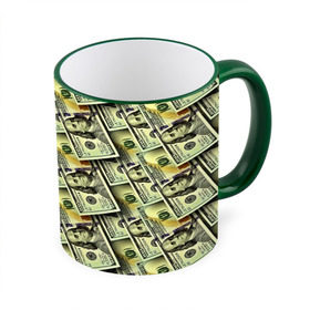 Кружка 3D с принтом Деньги в Санкт-Петербурге, керамика | ёмкость 330 мл | 3d | benjamin franklin | америка | богатство | валюта | денежные купюры | деньги | доллар | зеленые | сша | текстуры