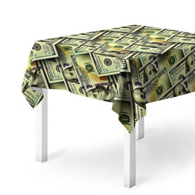Скатерть 3D с принтом Деньги в Санкт-Петербурге, 100% полиэстер (ткань не мнется и не растягивается) | Размер: 150*150 см | 3d | benjamin franklin | америка | богатство | валюта | денежные купюры | деньги | доллар | зеленые | сша | текстуры
