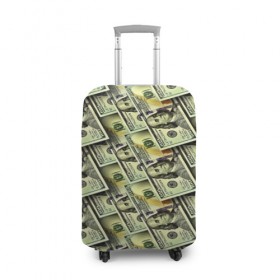 Чехол для чемодана 3D с принтом Деньги в Санкт-Петербурге, 86% полиэфир, 14% спандекс | двустороннее нанесение принта, прорези для ручек и колес | 3d | benjamin franklin | америка | богатство | валюта | денежные купюры | деньги | доллар | зеленые | сша | текстуры