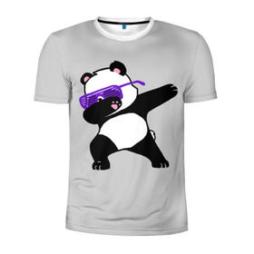Мужская футболка 3D спортивная с принтом Panda в Санкт-Петербурге, 100% полиэстер с улучшенными характеристиками | приталенный силуэт, круглая горловина, широкие плечи, сужается к линии бедра | Тематика изображения на принте: panda dab | животные | панда
